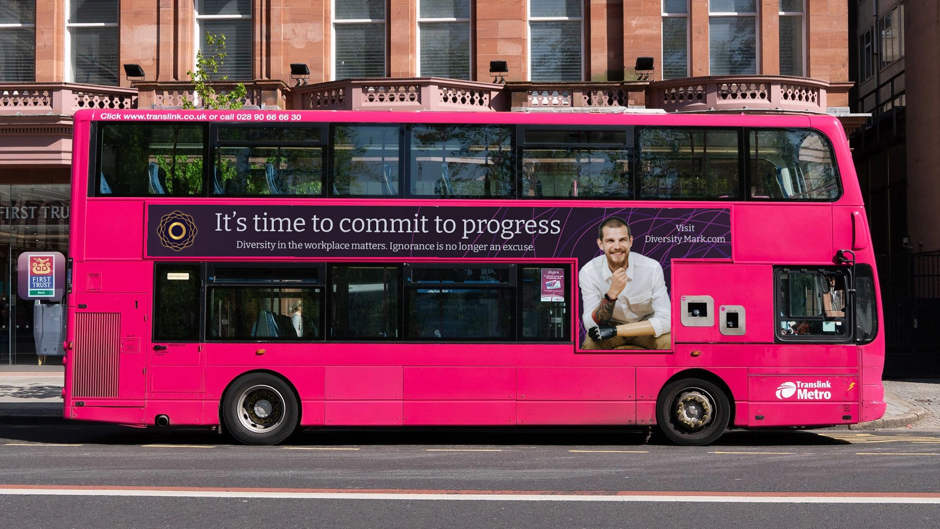 Diversity Mark bus advert - marketing and promotion by Belfast Agency Stenson Wolf